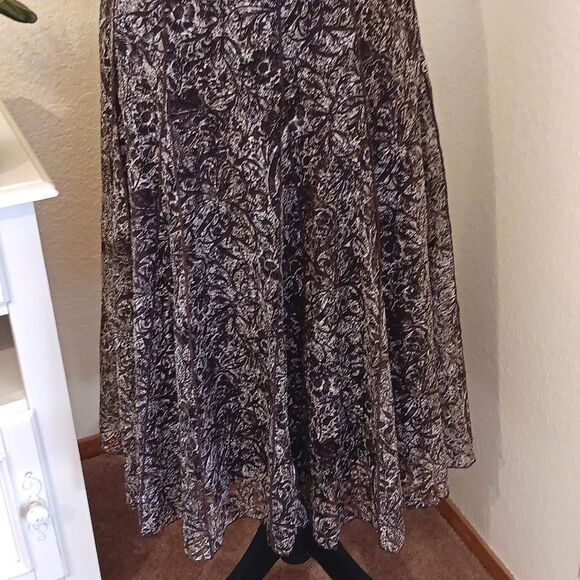 Coldwater Creek Chocolate Brown Floral Dress - Picture 7 of 11